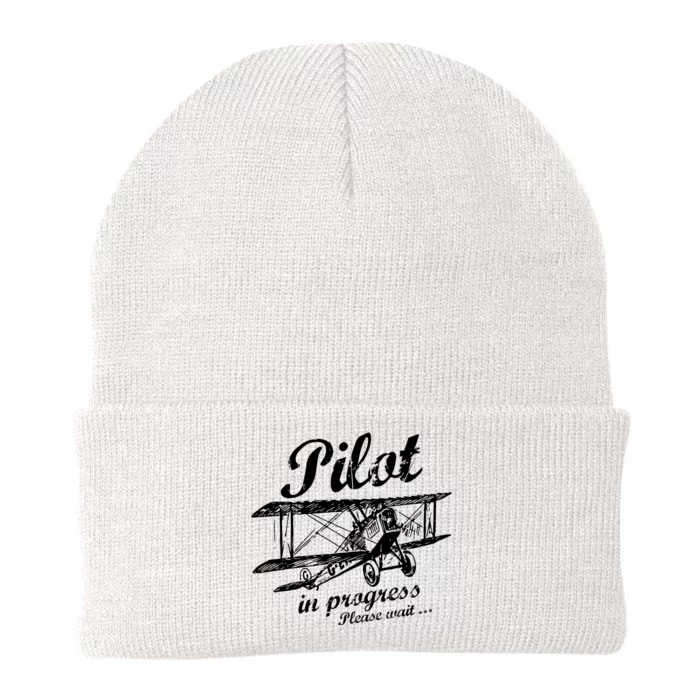 Pilot In Progress Please Wait | Funny Aviation Pilot Knit Cap Winter Beanie