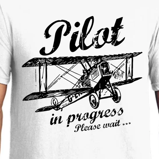 Pilot In Progress Please Wait | Funny Aviation Pilot Pajama Set