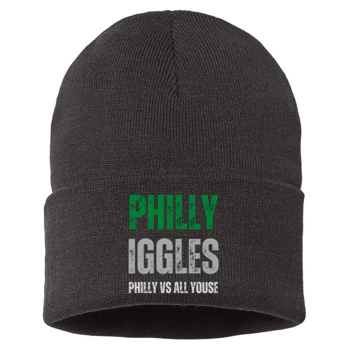 Philly Iggles Philly Vs All Youse Sustainable Knit Beanie