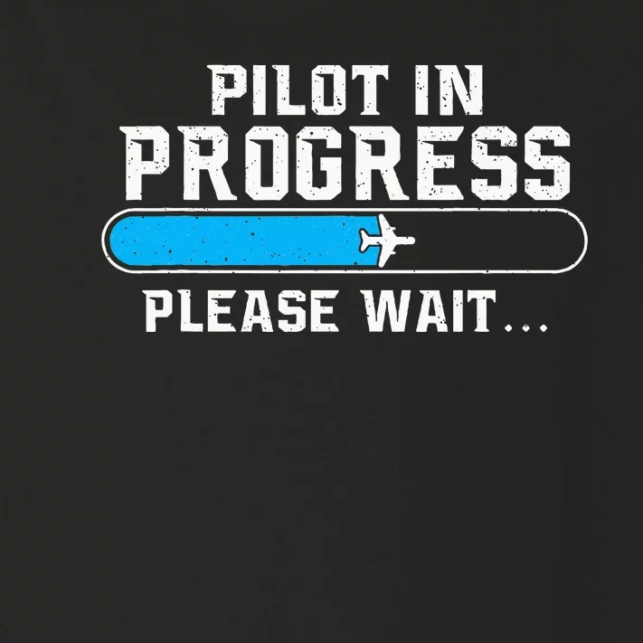 Pilot In Progress Airline Pilot Aviation Aircraft Lover Toddler Long Sleeve Shirt