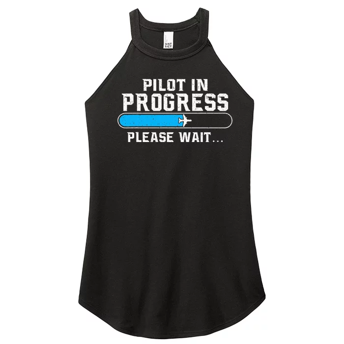 Pilot In Progress Airline Pilot Aviation Aircraft Lover Women’s Perfect Tri Rocker Tank