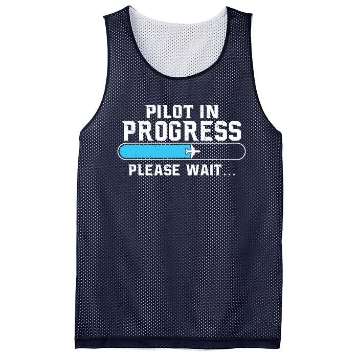 Pilot In Progress Airline Pilot Aviation Aircraft Lover Mesh Reversible Basketball Jersey Tank