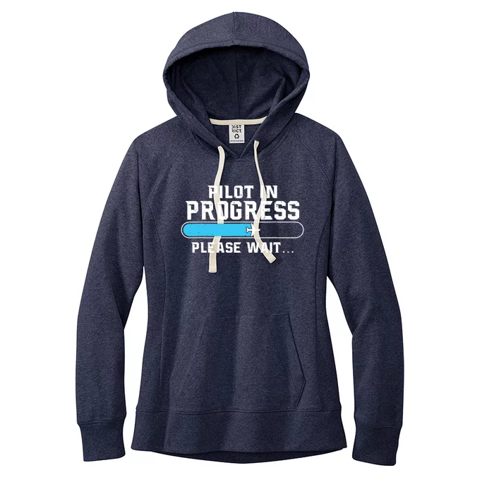 Pilot In Progress Airline Pilot Aviation Aircraft Lover Women's Fleece Hoodie