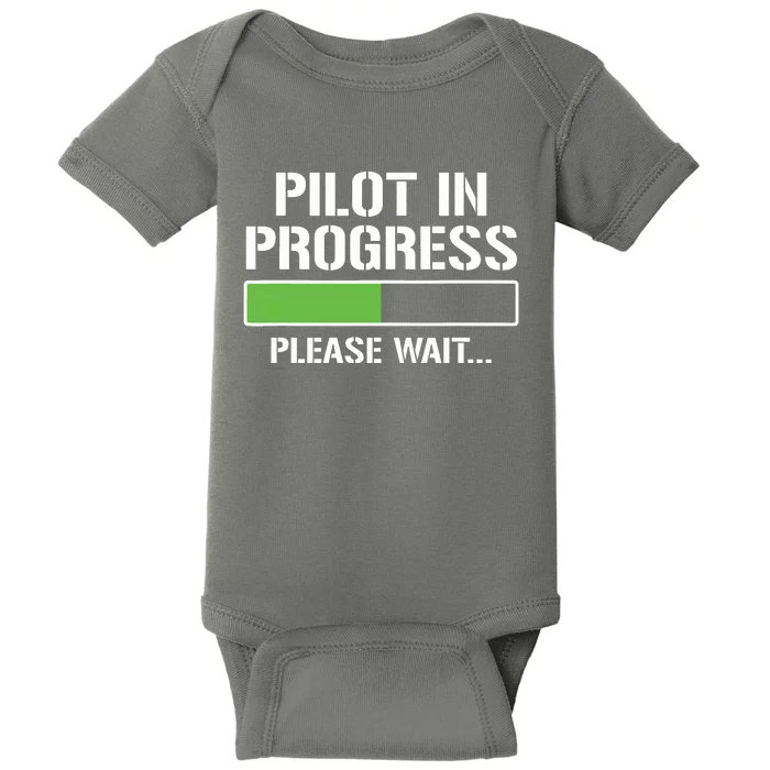 Pilot In Progress Funny Flight School Student Baby Bodysuit