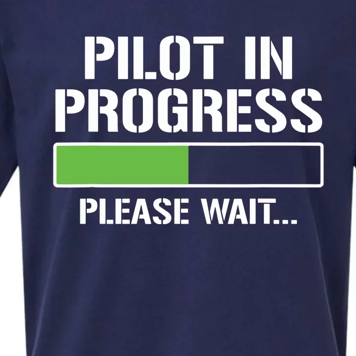 Pilot In Progress Funny Flight School Student Sueded Cloud Jersey T-Shirt