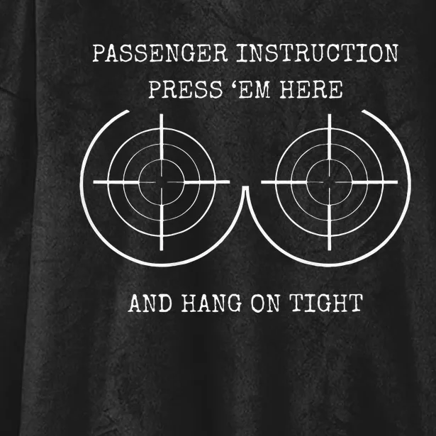 Passenger Instruction Press Em Here And Hang On Tight Biker Hooded Wearable Blanket