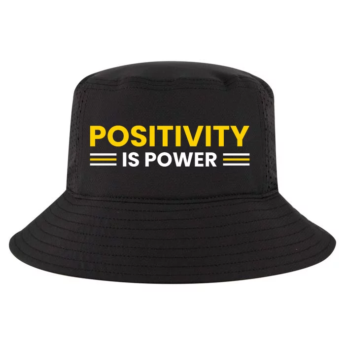 Positivity Is Power Typography Cool Comfort Performance Bucket Hat