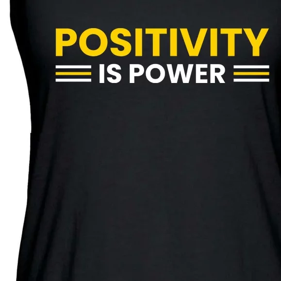 Positivity Is Power Typography Ladies Essential Flowy Tank