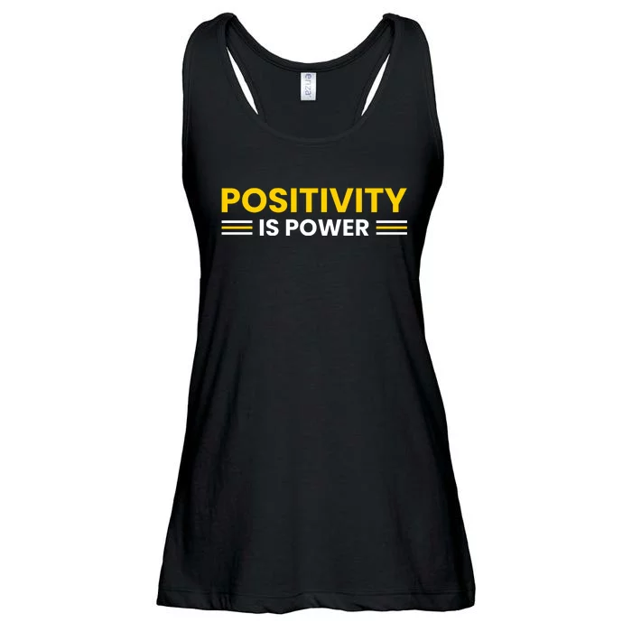 Positivity Is Power Typography Ladies Essential Flowy Tank