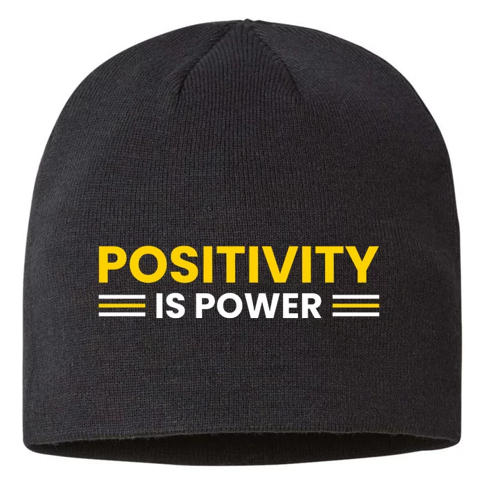 Positivity Is Power Typography 8 1/2in Sustainable Knit Beanie