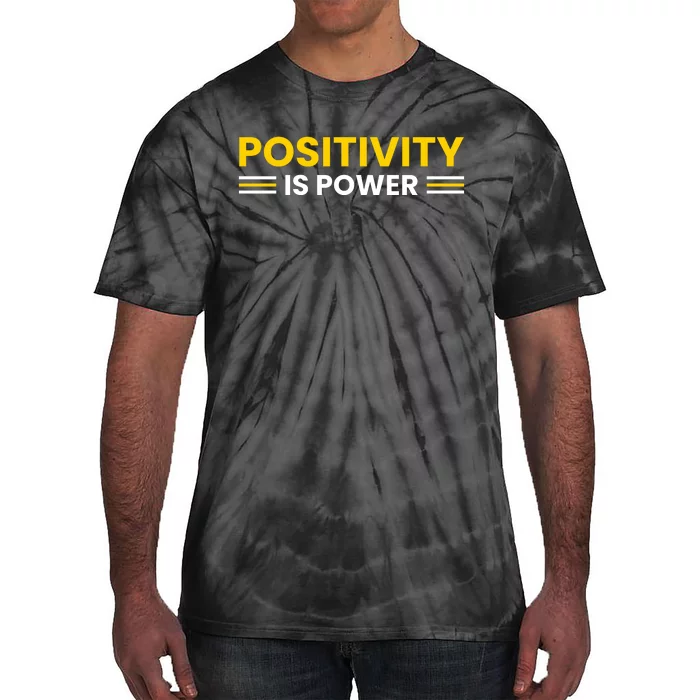 Positivity Is Power Typography Tie-Dye T-Shirt