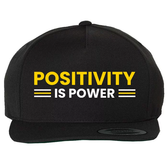 Positivity Is Power Typography Wool Snapback Cap