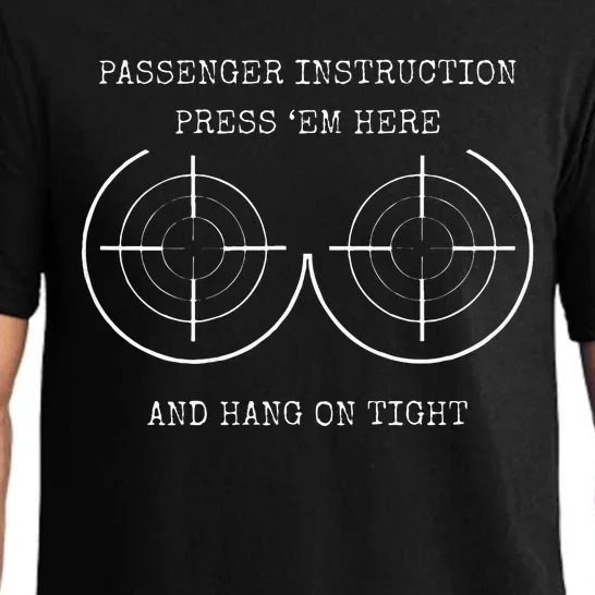 Passenger Instruction Press Em Here And Hang On Tight Biker Pajama Set