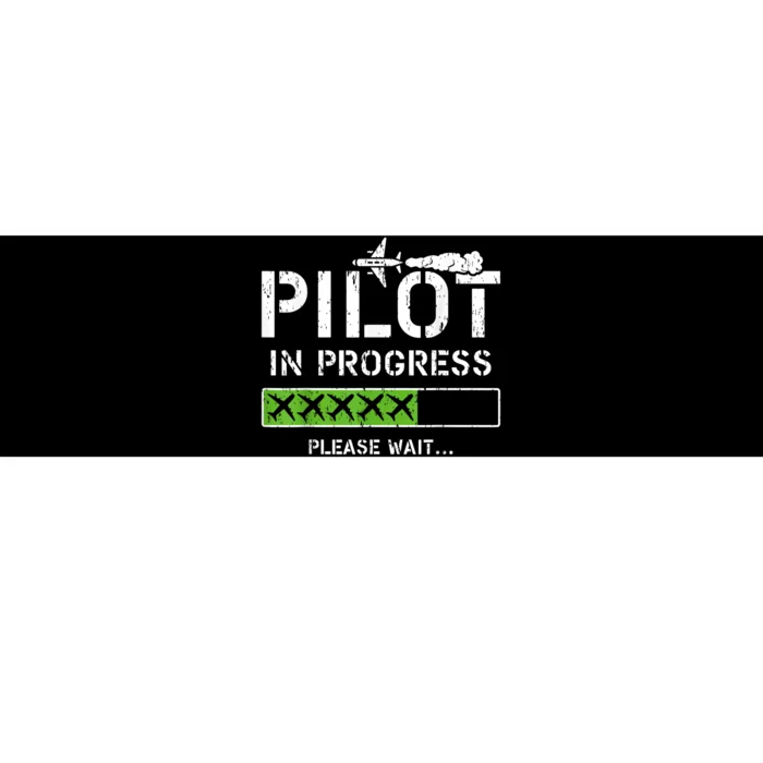 Pilot In Progress Kid Future Pilot Airplane Aviation Flying Bumper Sticker