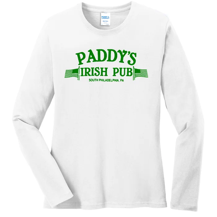 Paddy's Irish Pub Whiskey Stpatrick Day Drinking Pub Ladies Long Sleeve Shirt