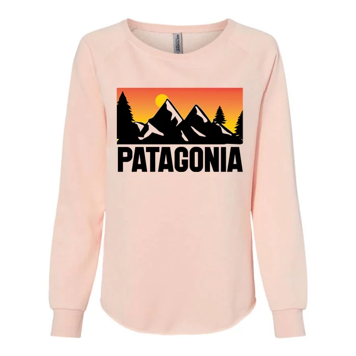 Patagon Ia Pa Vintage Evergreen Sunset Eighties Retro Womens California Wash Sweatshirt