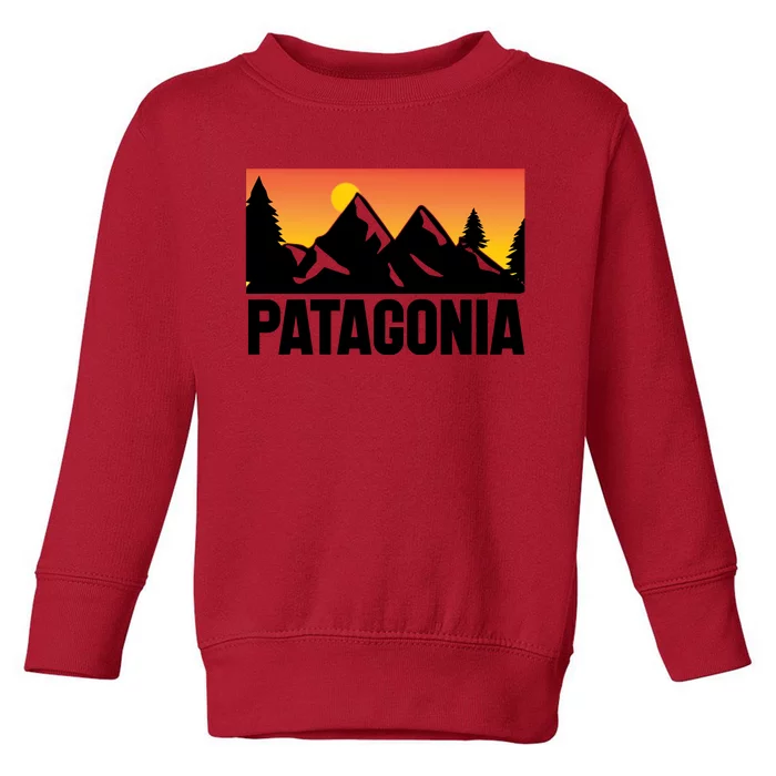 Patagon Ia Pa Vintage Evergreen Sunset Eighties Retro Toddler Sweatshirt