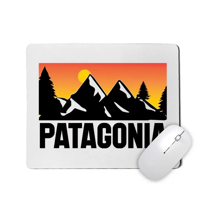 Patagon Ia Pa Vintage Evergreen Sunset Eighties Retro Mousepad