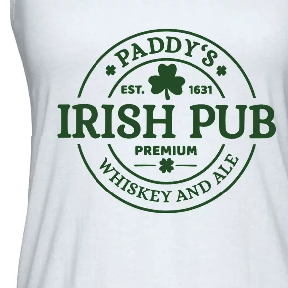 Paddy's Irish Pub Whiskey And Ale Ladies Essential Flowy Tank