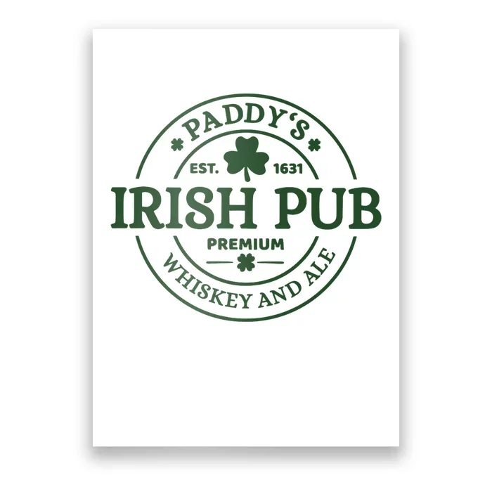 Paddy's Irish Pub Whiskey And Ale Poster