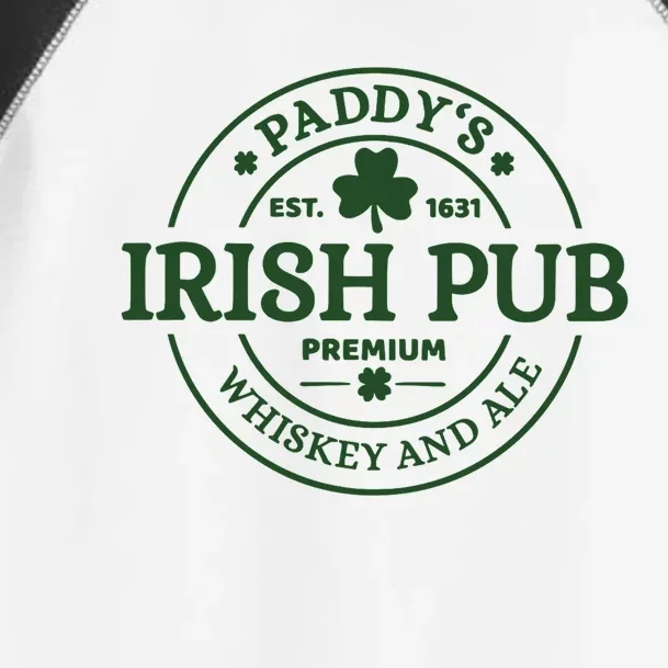 Paddy's Irish Pub Whiskey And Ale Toddler Fine Jersey T-Shirt