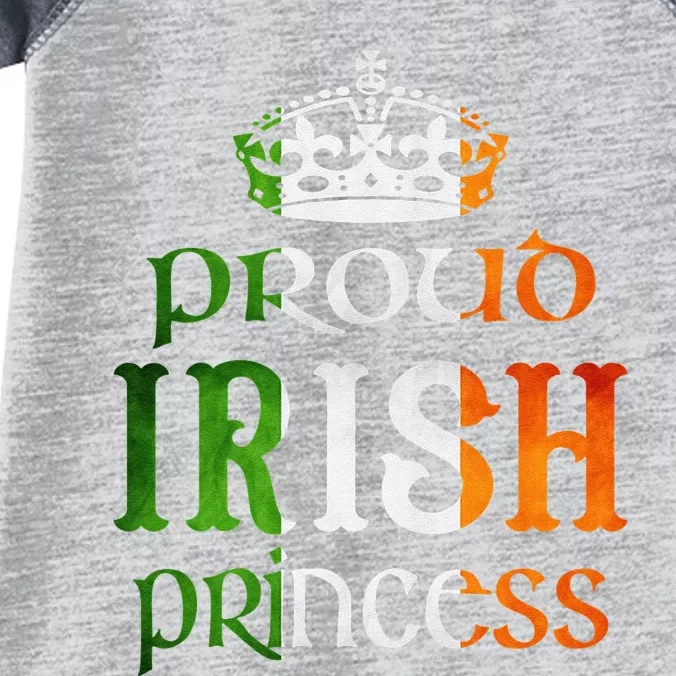 Proud Irish Princess Funny Saint Patrick's Day Infant Baby Jersey Bodysuit