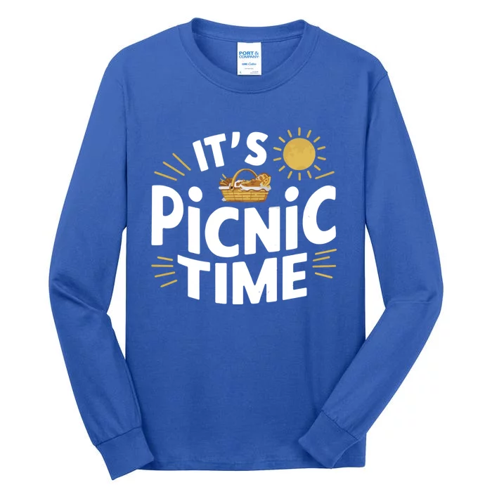 Picnics ItS Picnic Time Picnic Basket For Family Picnic Fun Cool Gift Tall Long Sleeve T-Shirt