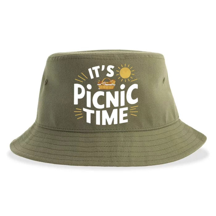 Picnics ItS Picnic Time Picnic Basket For Family Picnic Fun Cool Gift Sustainable Bucket Hat