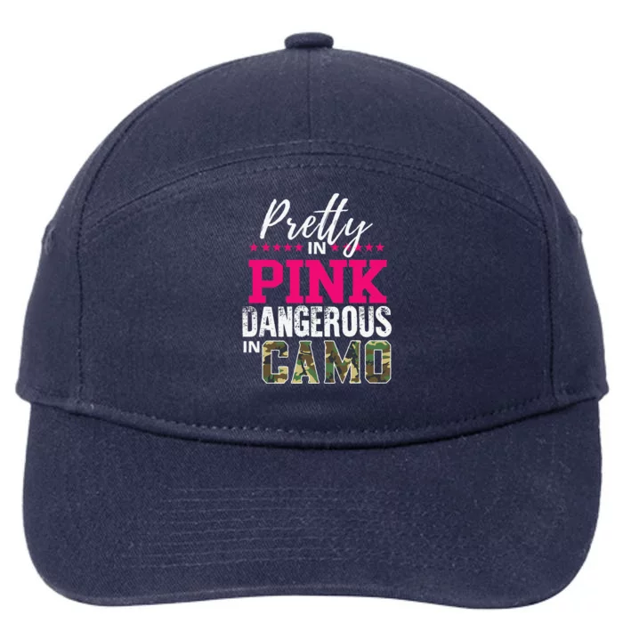 Pretty In Pink Dangerous In Camo Hunting Girl 7-Panel Snapback Hat