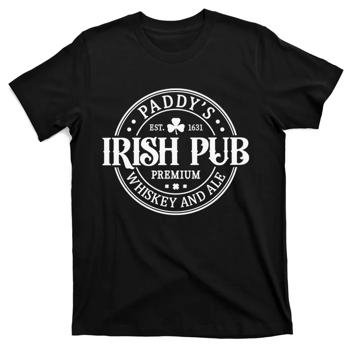 Paddys Irish Pub Vintage Distressed St Patricks Day T-Shirt