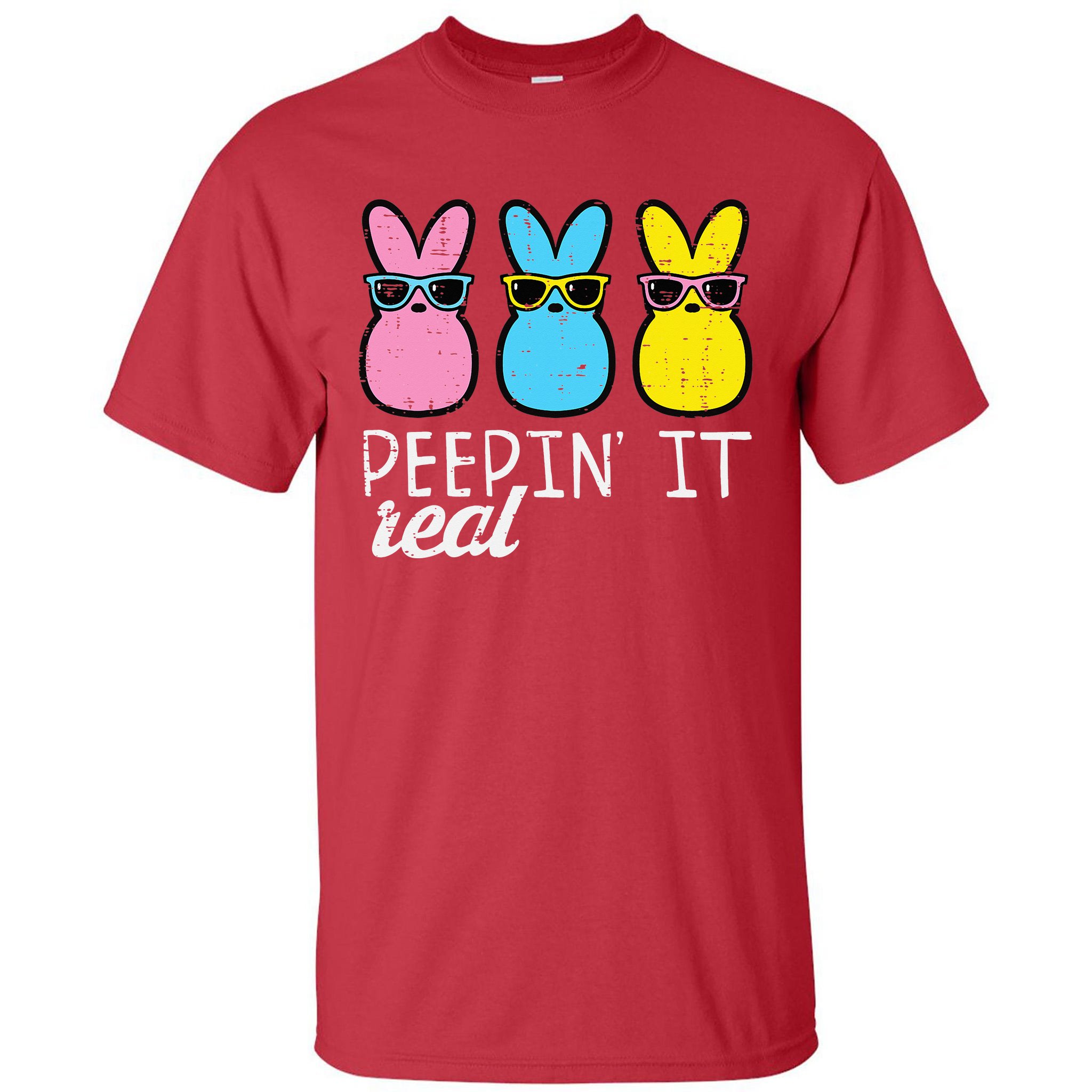 Peepin It Real Easter Bunnies Cool Tall T-Shirt | TeeShirtPalace
