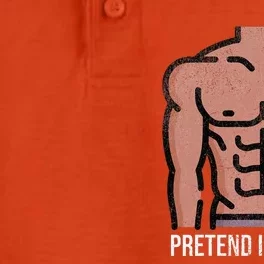 Pretend Im Ripped Halloween Costume Strong Sculpted Physique Dry Zone Grid Performance Polo