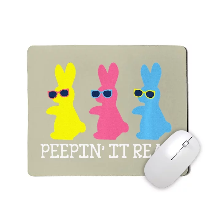 Peepin' It Real Colorful Easter Bunny Cool Gift Mousepad