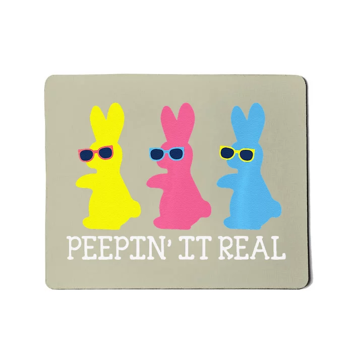 Peepin' It Real Colorful Easter Bunny Cool Gift Mousepad