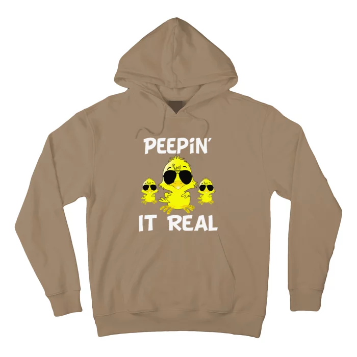 Peepin It Real Funny Easter Egg Huntns Hoodie