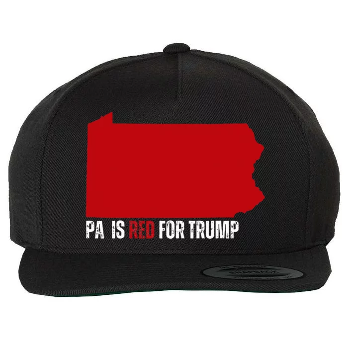 Pennsylvania Is Red For Trump Turn Pa Red For Trump Wool Snapback Cap