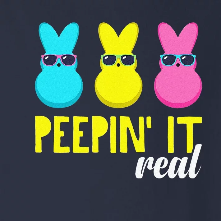 Peepin It Real Happy Easter Bunny Egg Hunt Funny Toddler Long Sleeve Shirt