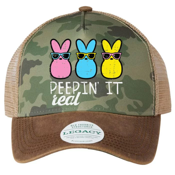 Peepin It Real Easter Bunnies Cool Legacy Tie Dye Trucker Hat