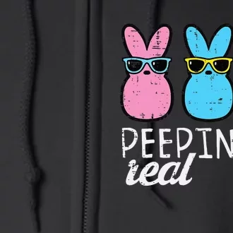 Peepin It Real Easter Bunnies Cool Full Zip Hoodie