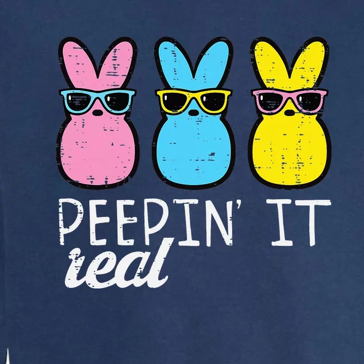 Peepin It Real Easter Bunnies Cool Garment-Dyed Sweatshirt