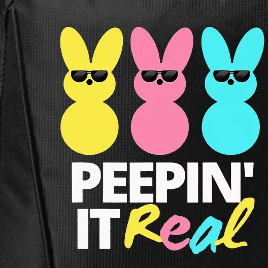 Peepin it Real Easter Day Bunny City Backpack