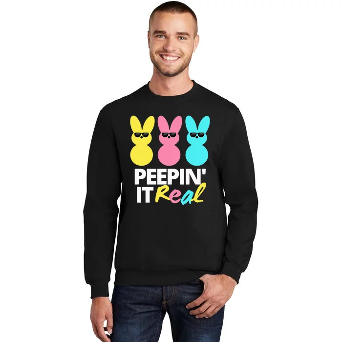 Peepin it Real Easter Day Bunny Tall Sweatshirt