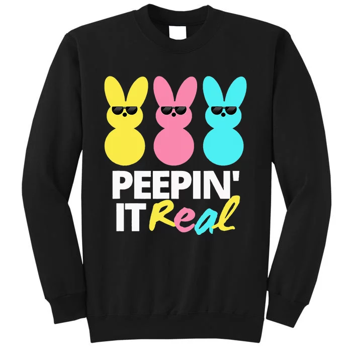 Peepin it Real Easter Day Bunny Tall Sweatshirt