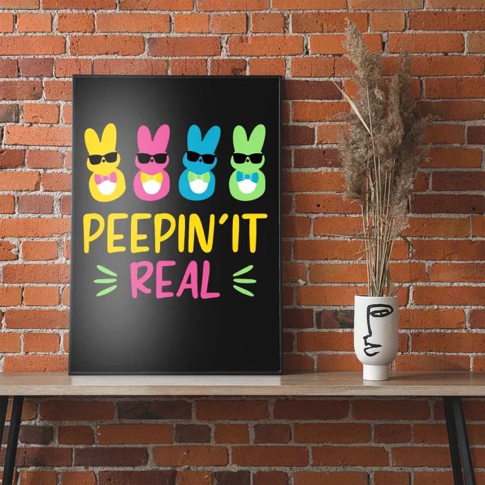 Peepin It Real Happy Easter Bunny Egg Hunt Funny Poster