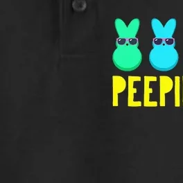 Peepin It Real  Happy Easter Bunny Egg Hunt Funny Dry Zone Grid Performance Polo