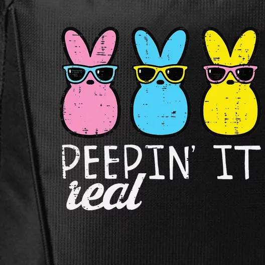 Peepin It Real Easter Bunnies Cool Bunny Rabbit City Backpack