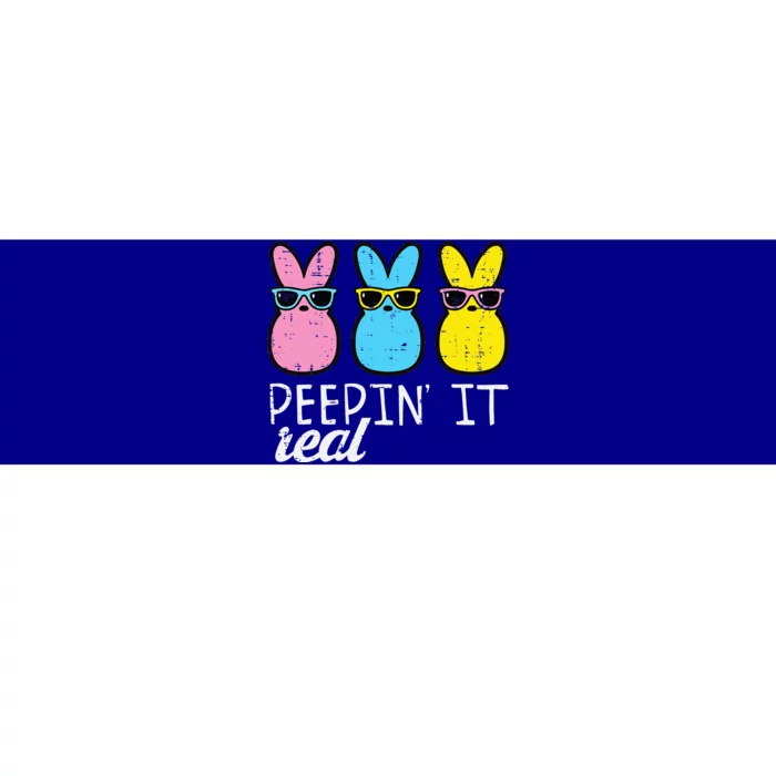 Peepin It Real Easter Bunnies Cool Bunny Rabbit Bumper Sticker