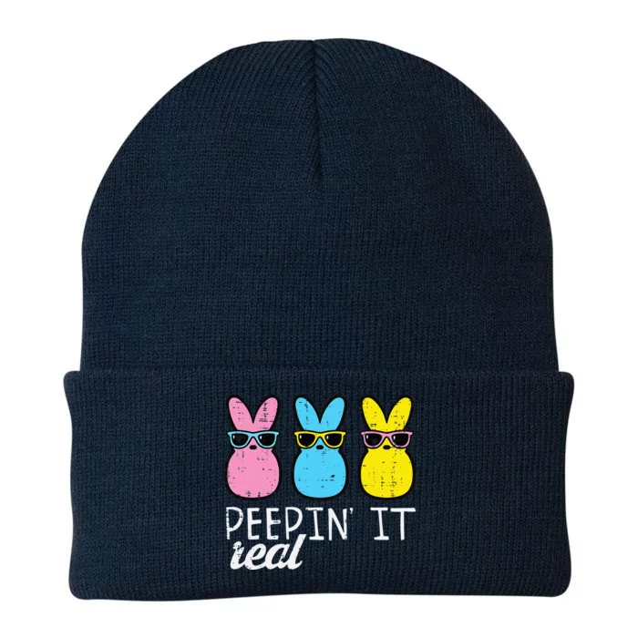 Peepin It Real Easter Bunnies Cool Bunny Rabbit Knit Cap Winter Beanie