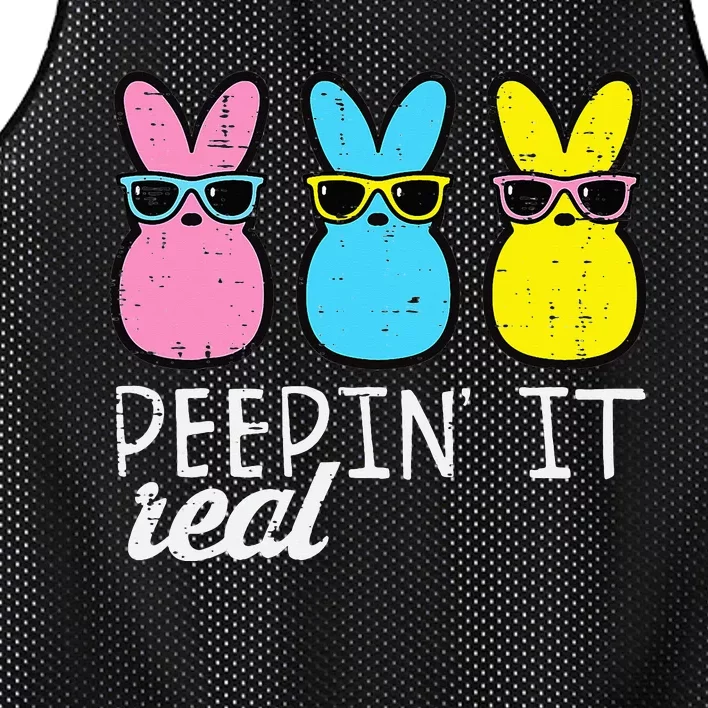 Peepin It Real Easter Bunnies Cool Mesh Reversible Basketball Jersey Tank