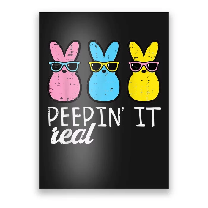 Peepin It Real Easter Bunnies Cool B.o.y.s Girls k.i.d.s Toddler Poster